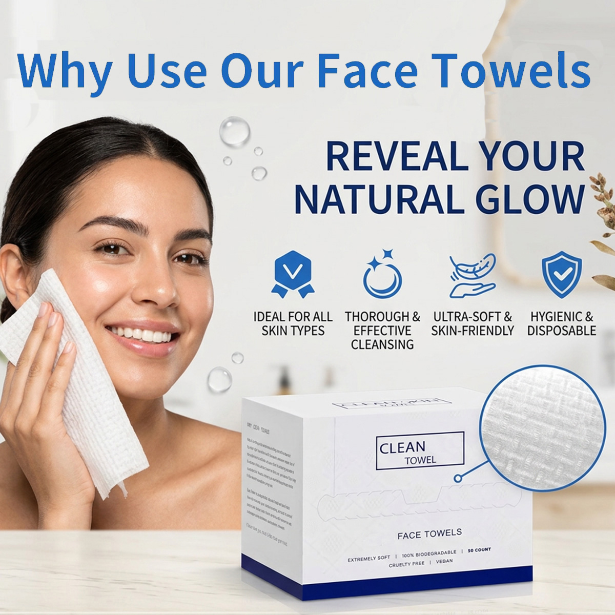 Beauty Of Joseon Makeup Remover - 50개입/박스 일회용 세안 타월 얼굴 클렌징