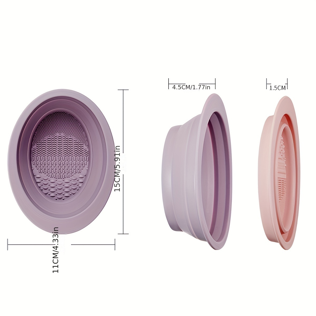 실리콘 메이크업 브러쉬 청소 그릇, 다기능 및 접이식, - Beauty Makeup Brushes 리뷰 및 가격
