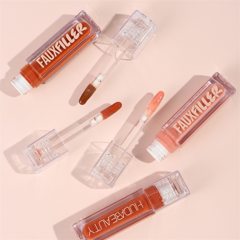 브랜드 뷰티, 인조 필러, 광택 나는, 끈적임 없는 립 - Beauty Huda Makeup 리뷰 및 가격