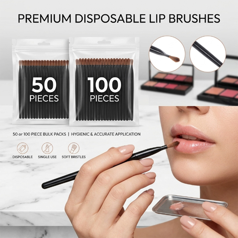 50/100pcs 일회용 립 브러쉬 세트 립스틱 글로스 - Beauty Makeup Brushes 리뷰 및 가격