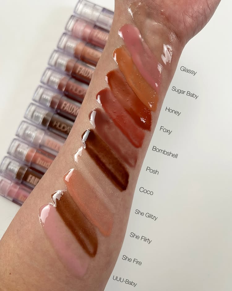 핫 레어 립글로스 멀티컬러 모이스트 샤인 글리터 립 오 - Beauty Huda Makeup 리뷰 및 가격