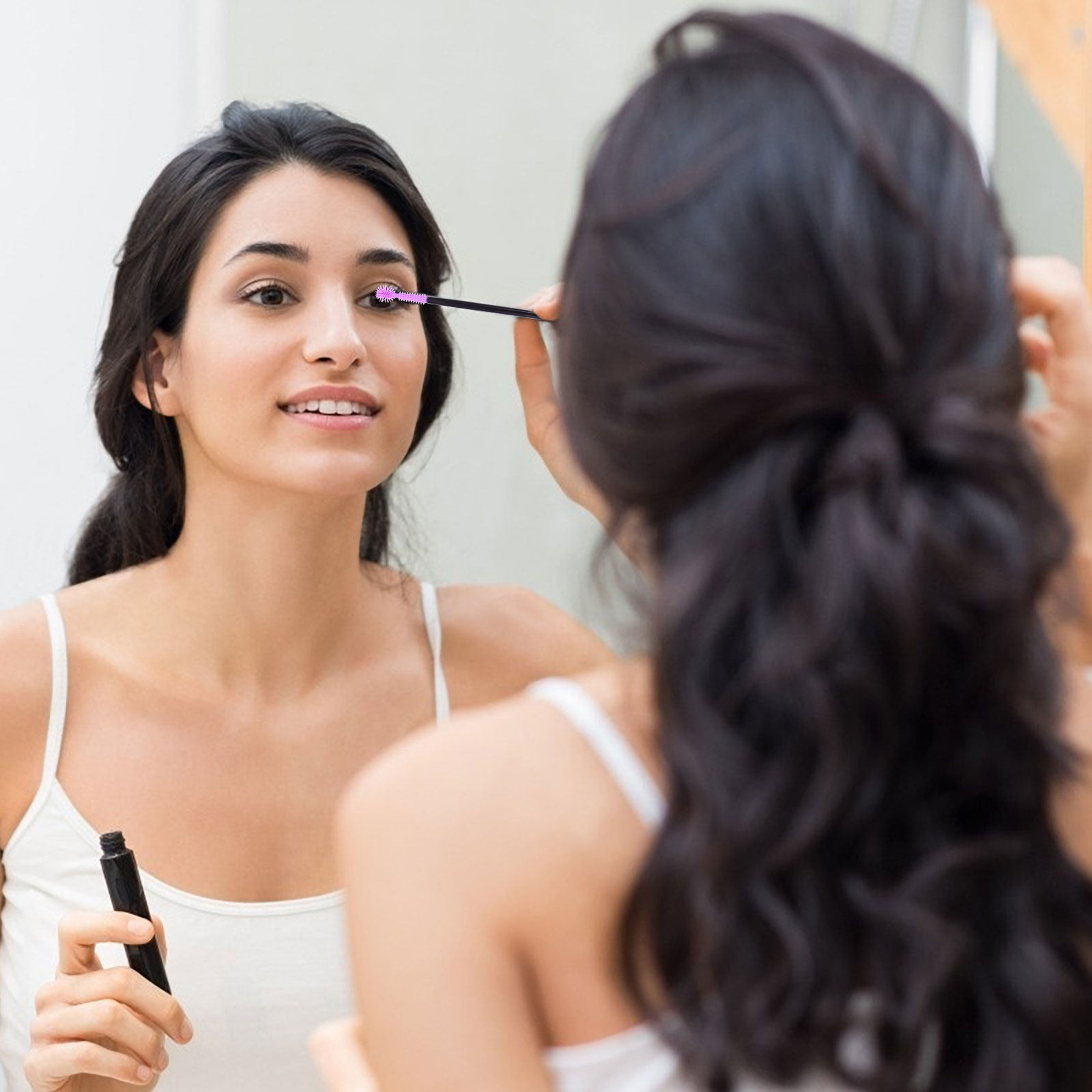 50개입, 보라색 일회용 속눈썹 브러시, 작고 휴대하기 - Beauty Makeup Brushes 리뷰 및 가격