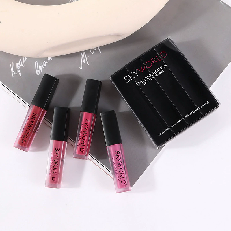 4pcs 립스틱 세트 매트 립글로스 방수 립글레이즈 색 - Beauty Huda Makeup 리뷰 및 가격